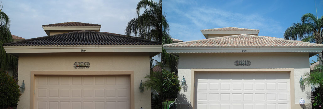 before after no pressure roof cleaning