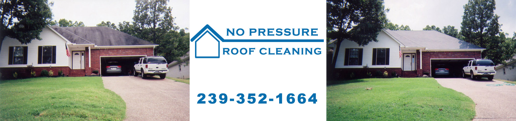 no pressure roof cleaning red brick house